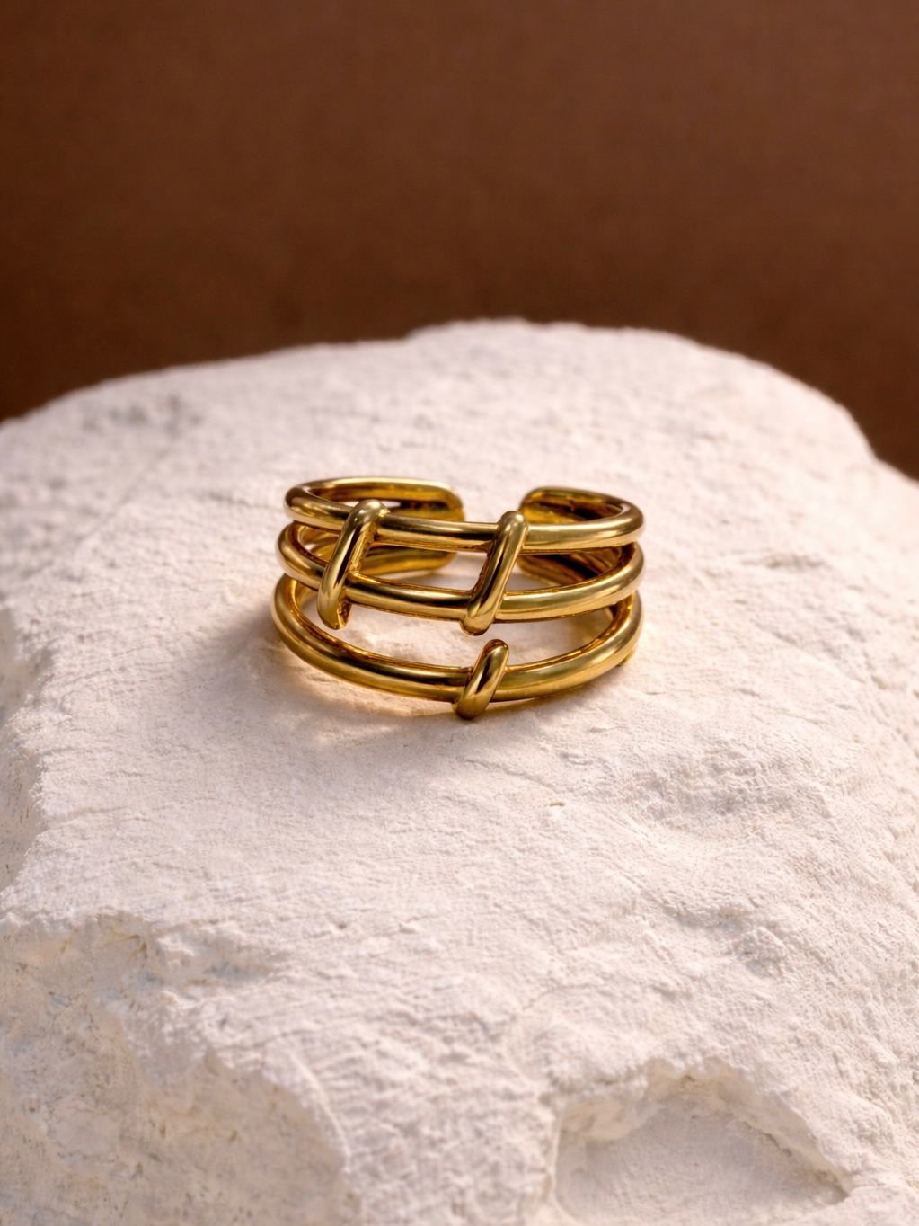 Golden Grid Ring