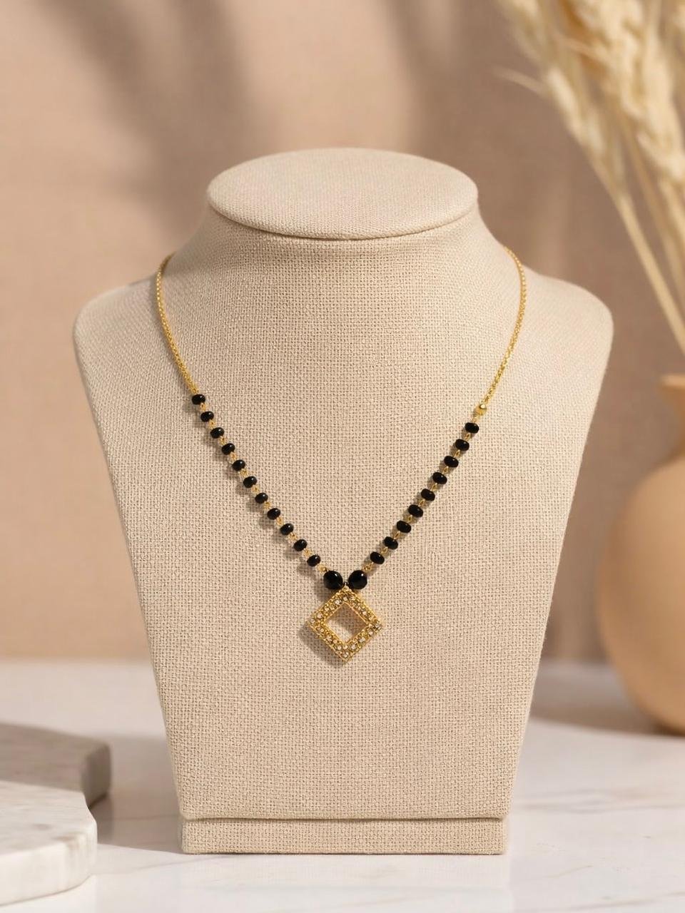 Golden Aura Diamond-Shaped Mangalsutra
