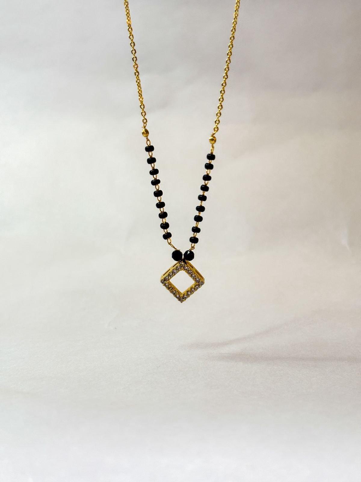 Golden Aura Diamond-Shaped Mangalsutra - Image 3