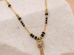 Navratna Tassel Mangalsutra Necklace