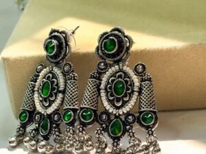 Emerald Royale Pearl Chandbali Earrings