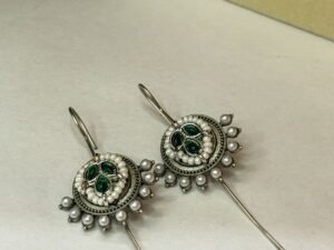 Emerald Pearl Chakra Drop Earring