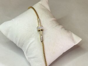 Golden Crystal Rolling Bar Bracelet