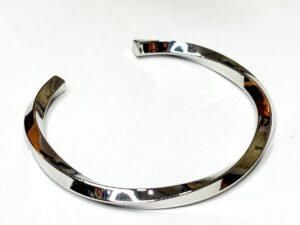 Silver Edge Minimal Men’s Cuff Bracelet