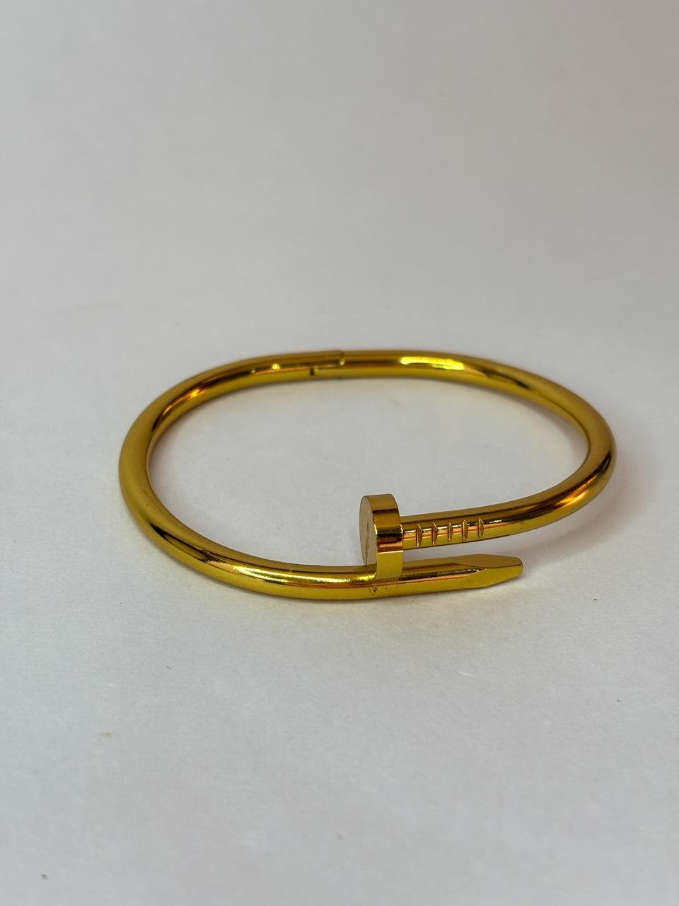 Classic Gold Nail Bracelet - Image 2