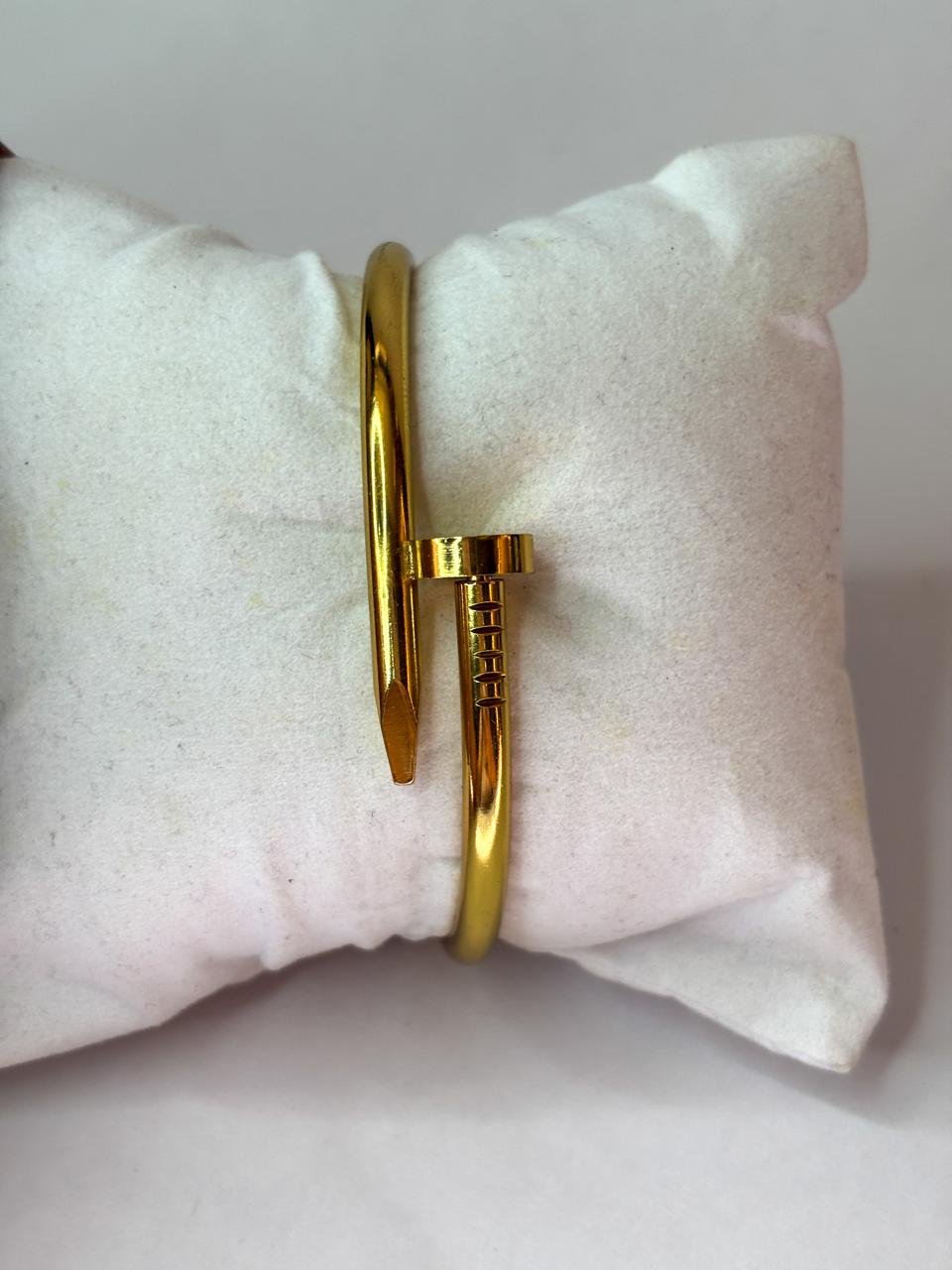 Classic Gold Nail Bracelet - Image 4
