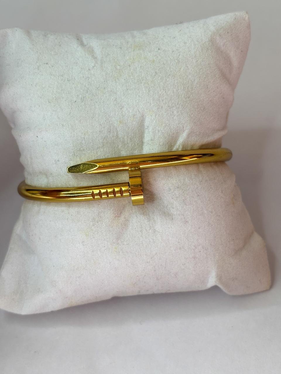 Classic Gold Nail Bracelet - Image 5