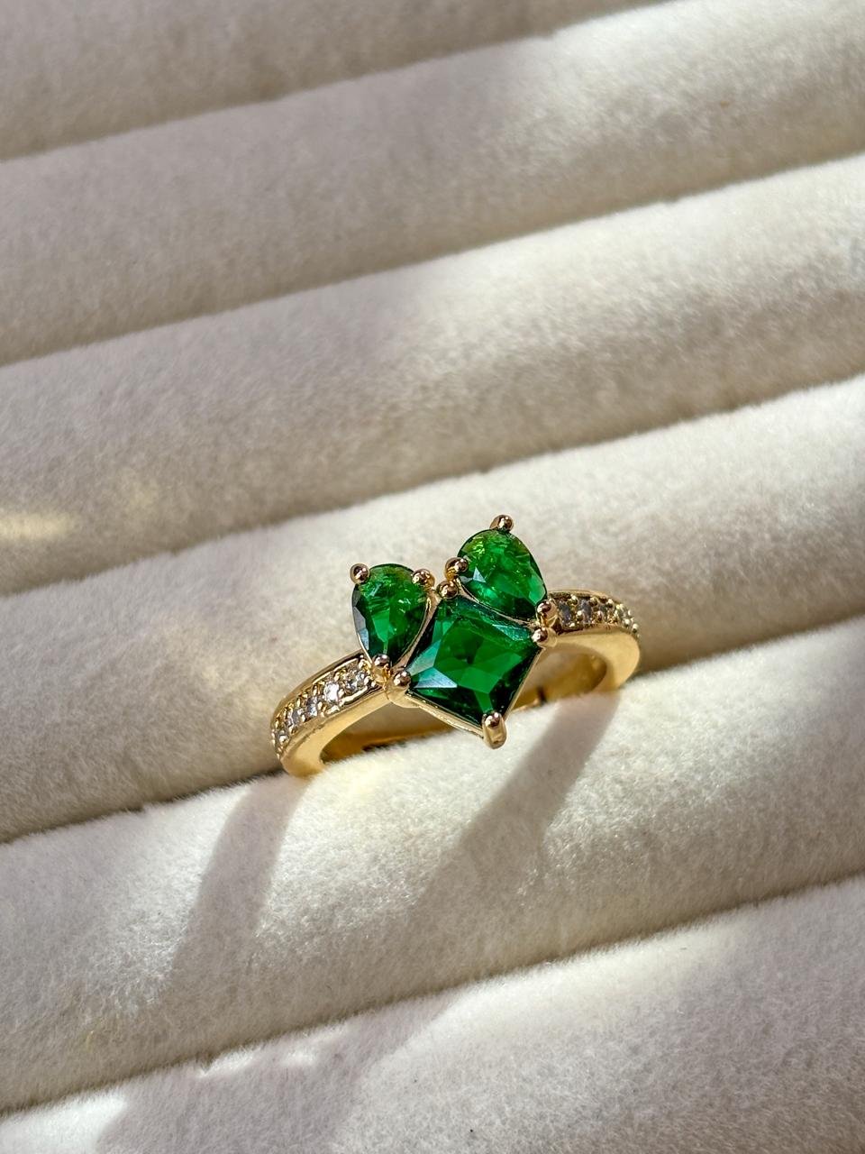 Triora Green Gemstone Crown Ring - Image 5