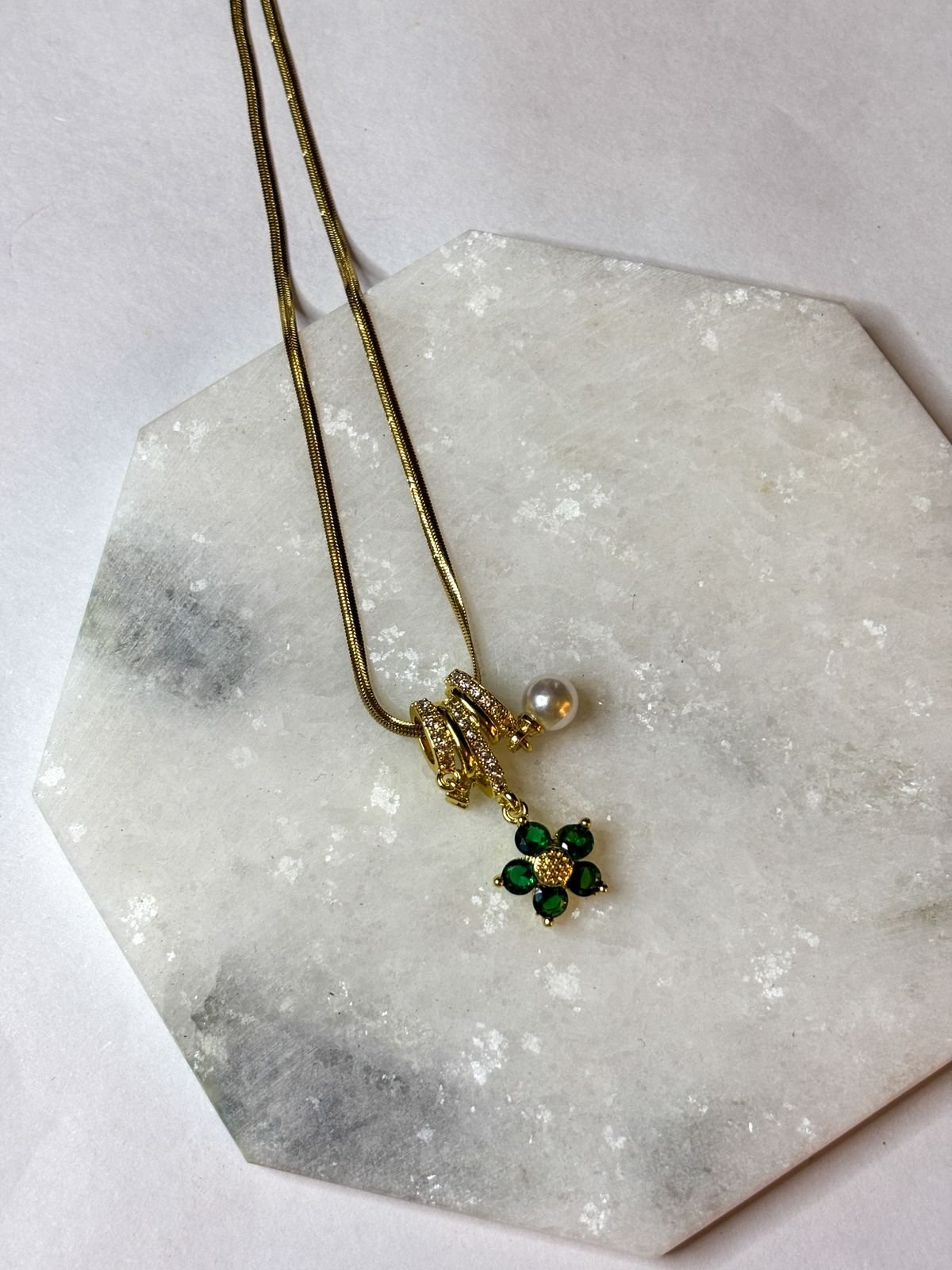 Rosybling Emerald Bloom Charm Chain - Image 3