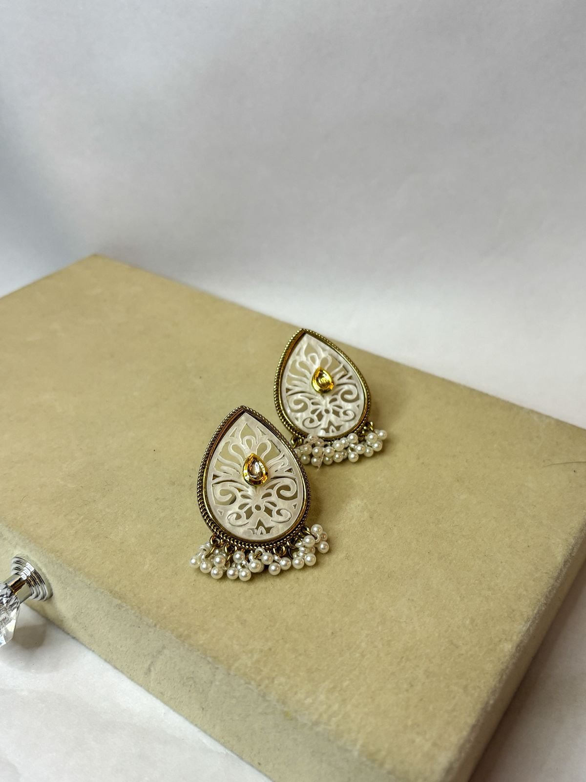 Noor Ivory Pearl Earrings - Image 2