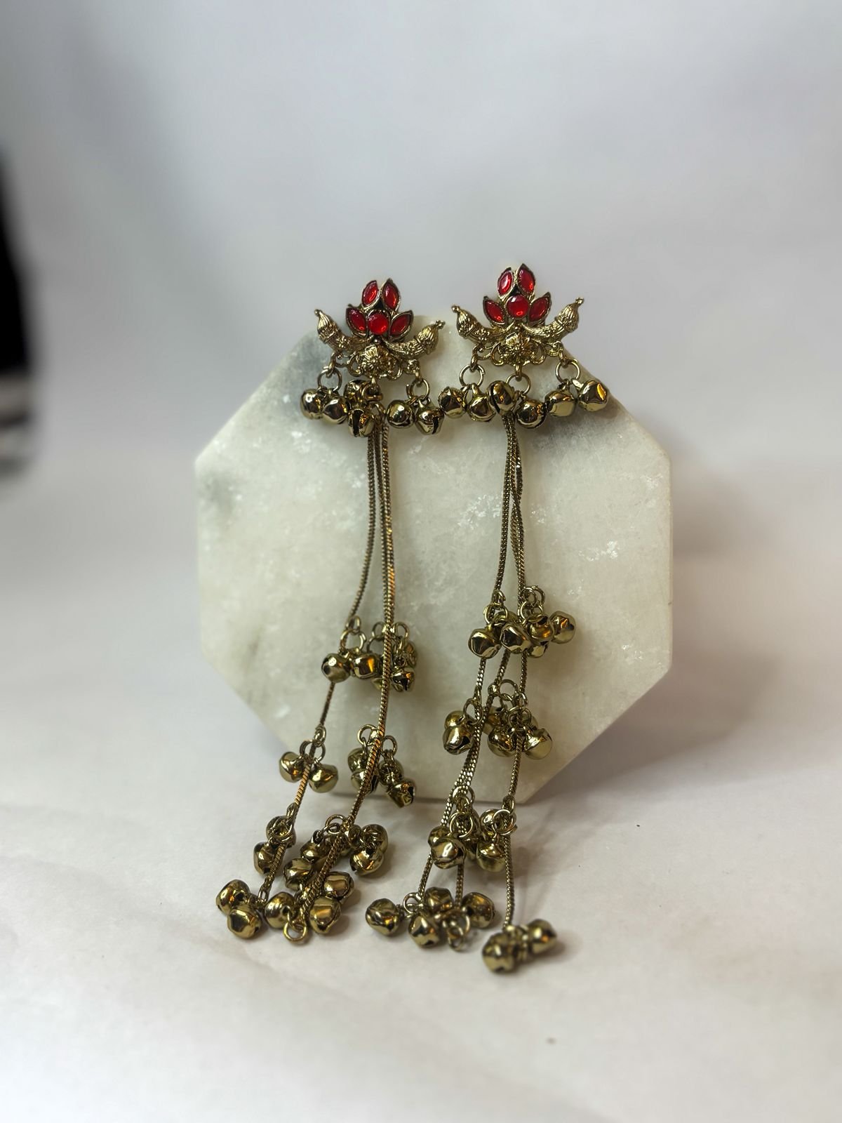 Noor Kashmiri Ghungroo Tassel Earrings - Image 2