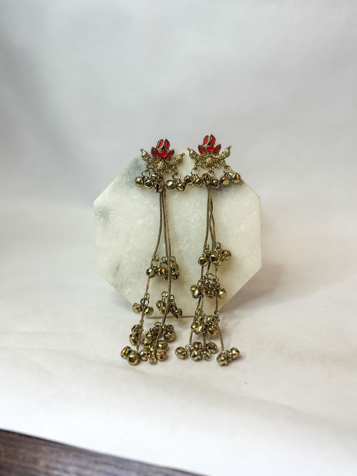 Noor Kashmiri Ghungroo Tassel Earrings - Image 4