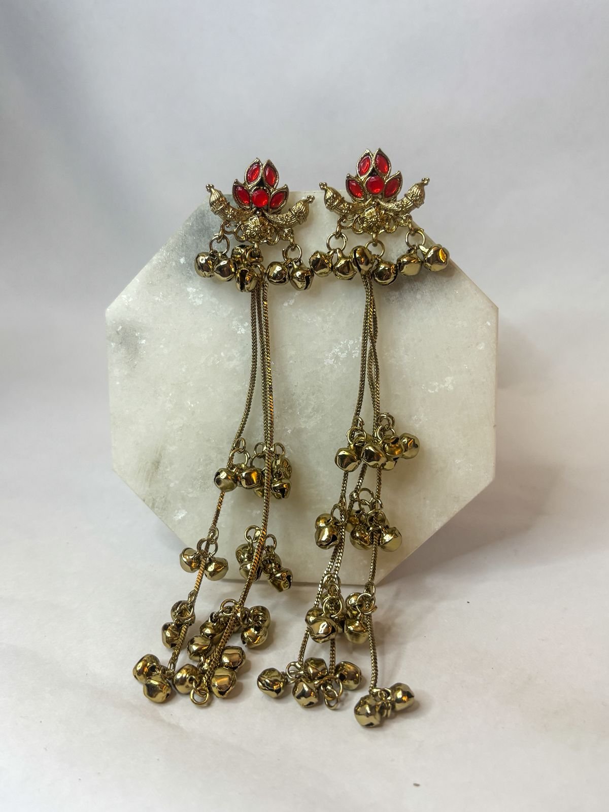 Noor Kashmiri Ghungroo Tassel Earrings - Image 3