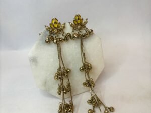 Noor Yellow Kashmiri Ghungroo Tassel Earrings