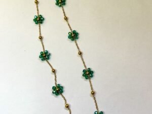Emerald Bloom Floral Necklace by RosyBling